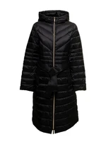 Michael Kors Bunda - LONG FITTED PUFFER čierna