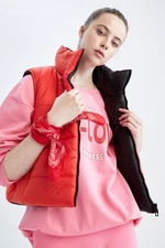 DEFACTO Oversize Wide Cut Stand Collar Double-Sided Puffer Vest