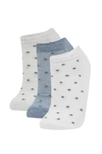 DEFACTO Woman's 3-Piece Cotton Booties Socks