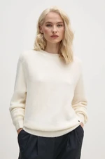 Sveter s prímesou vlny Pepe Jeans IRMA CREW NECK dámsky, béžová farba, tenký, PL702192