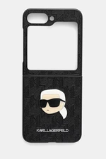 Puzdro na mobil Karl Lagerfeld Z Flip6 F741 čierna farba, KLHCZF6PGKSKIHK