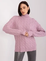 Light purple viscose turtleneck