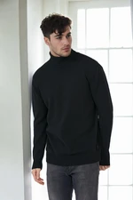 75046 Dewberry Turtleneck Mens Sweater-BLACK