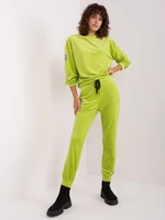 Lime velour set with trousers