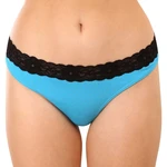 Women's thong Styx with lace blue