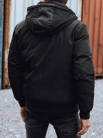 Men's winter jacket with detachable hood black Dstreet