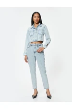 Koton High Waist Jeans Crop Straight Leg - Mom Jean