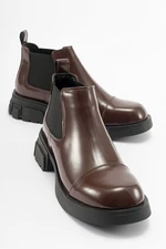 LuviShoes CAFUNE Brown Patent Leather Women's Boots