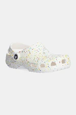 Dětské pantofle Crocs CLASSIC PAINT SPLATTER CLOG bílá barva, 210349