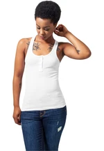 Women's tank top with buttons white