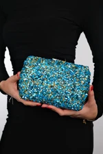 LuviShoes SEOUL Blue Pebble Stone Women's Evening Bag