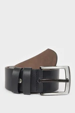 DEFACTO Men's Rectangular Buckle Faux Leather Jean Belt