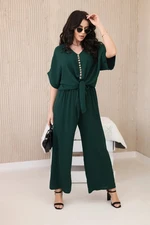 Set of blouses with trousers dark green