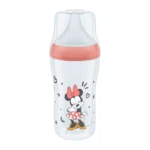 NUK Perfect Match Disney fľaša s kontrolou teploty, červená 260 ml