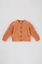 DEFACTO Baby Girl Crew Neck Knitwear Cardigan