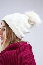 Cream winter hat