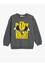 Koton Batman Sweatshirt Licensed Long Sleeve Crew Neck Cotton Raised