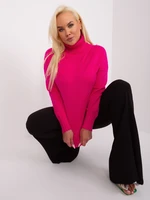 Fuchsia women's viscose sweater larger size