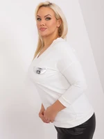 Ecru Plus Size Neckline Blouse