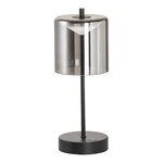 Czarno-ciemnoszara lampa stołowa LED ze ściemniaczem (wysokość 34,5 cm) Riva – Fischer & Honsel