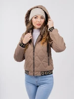 Women's quilted jacket GLANO - brown