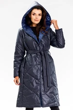 Awama Woman's Coat A686 Navy Blue