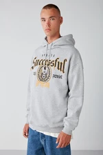 Persisted Men's Fleece College Printed Hooded Cord Grimelange Sweatshir