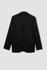 DEFACTO Regular Fit Half Lining Linen Blazer Jacket