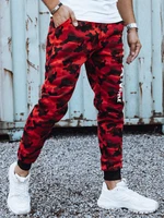 Men's camouflage sweatpants with red Dstreet print