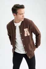 DEFACTO Regular Fit College Collar Bomber Cardigan