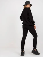 Black tracksuit with oversize sweatshirt