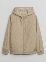 Light Brown Boys' Patterned Lightweight Jacket GAP