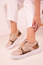 Soho Beige-Leopard Women's Sneakers 18482