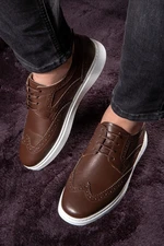 Ducavelli Night Genuine Leather Men's Casual Shoes, Summer Shoes, Lightweight Shoes, Lace-Up Leather Shoes.