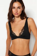 Trendyol Black Polyamide Lace Detail Bralet Bra