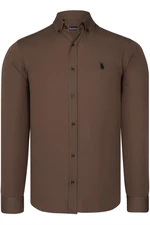 G725 DEWBERRY MEN'S SHIRT-BROWN