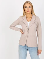 Women's beige cotton jacket with OH BELLA fastening