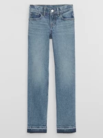 Modré dievčenské straight fit džínsy Gap