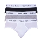 Set of three classic fit briefs in white, grey and black Calvin Klein Underwear