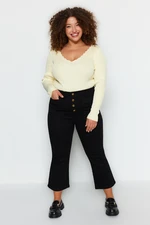 Trendyol Curve Black Culotte Fit Jeans