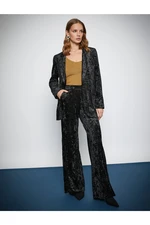 Koton Melis Agazat X - Glittery Velvet Wide Leg Pants