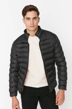 Trendyol Black Men's Regular Fit Standing Collar Puffy Windproof Coat.