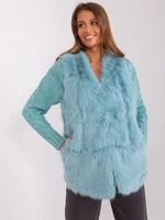 Mint fur vest with lining