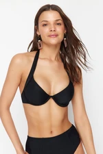 Trendyol Black Balcony Reverse V Underwire Bikini Top