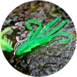 Redbass gumová nástraha nymfa fluo/green uv - xx 15,5 cm 15,7 g