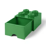 LEGO® úložný box 4 so šuplíkom 25 x 25 x 18 cm Tmavozelená