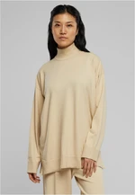 Women's knitted sweater made of eco-viscose with wet sand