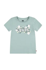 Dětské bavlněné tričko Levi's WILDFLOWERS BATWING TEE tyrkysová barva, 4EL036