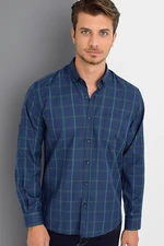 G673 DEWBERRY MENS SHIRT-PLAIN NAVY BLUE