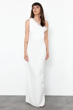 Trendyol Bridal White Bodyconed Otrisel Woven Wedding/Wedding Long Evening Evening Dress